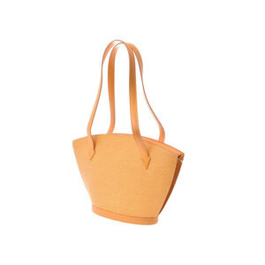 Louis Vuitton Shopping Bag Leather Yellow Tote Epi Jacques Saint